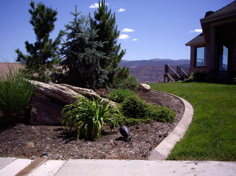 different sizes of rock in the landscape