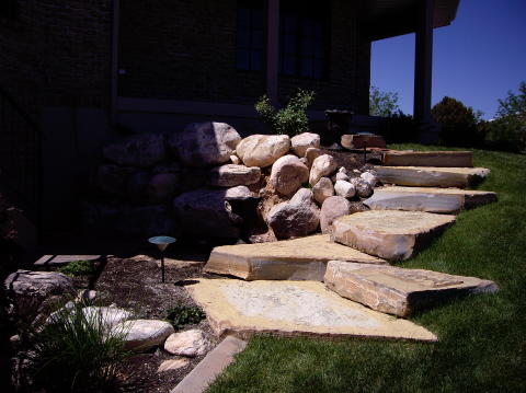 natural stone stairs