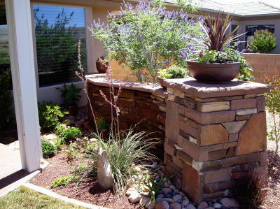 stone wall fountain