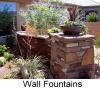 free standing stone wall fountain