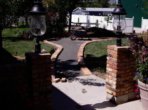 patio ideas building a brick sidewalk