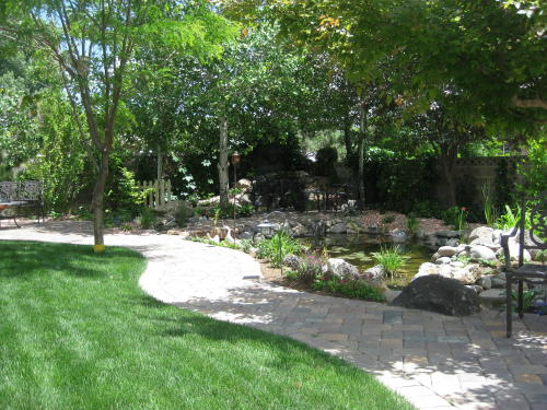 patios paths and ponds