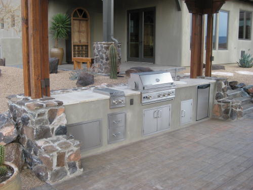 outdoor kitchen island