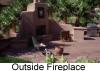 outdoor fireplace